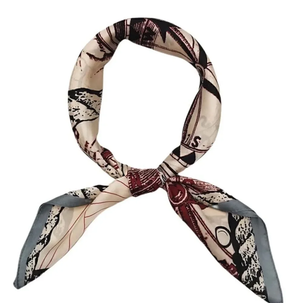 Brown Beachy Silky Scarf